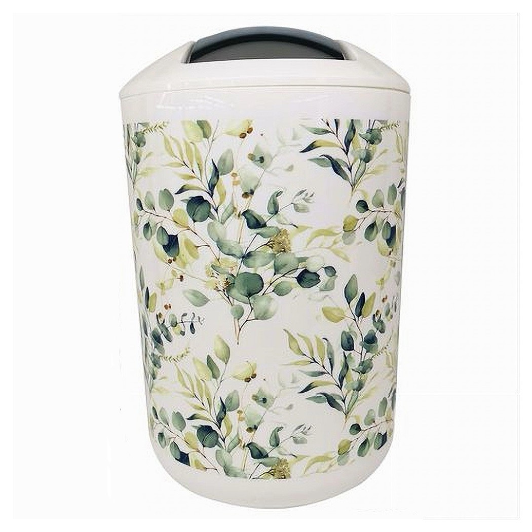 foto del prodotto trade shop pattumiera cestino secchio rifiuti gettacarte accessori bagno fiori foglie 87058 