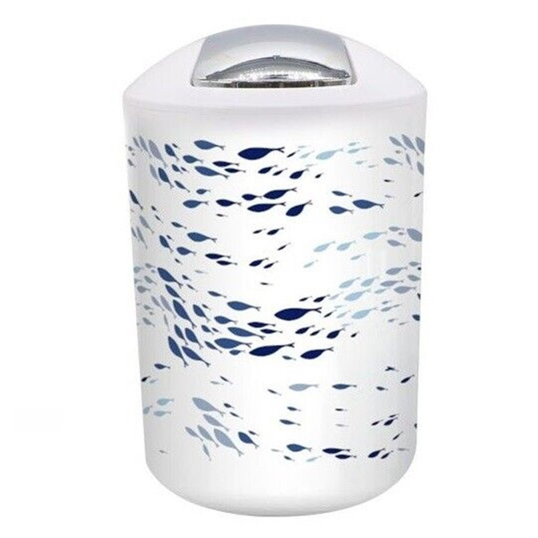 foto del prodotto trade shop pattumiera cestino secchio rifiuti gettacarte accessorio bagno pesciolini 69885 