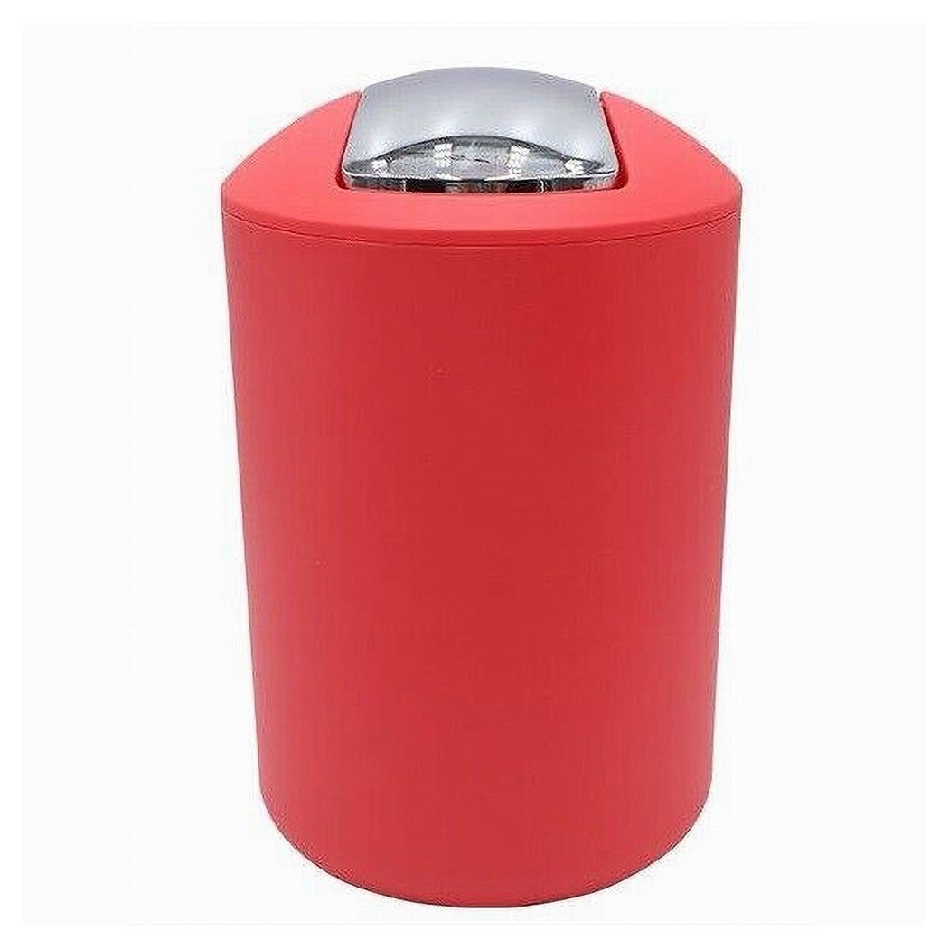 foto del prodotto trade shop pattumiera cestino secchio rifiuti gettacarte accessorio da bagno rosso 69946 