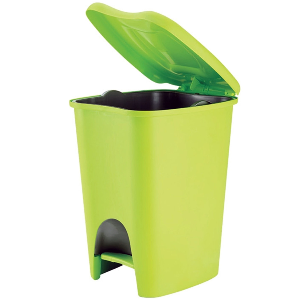 foto del prodotto trade shop pattumiera in plastica con apertura a pedale lt.16 secchio immondizia rifiuti 