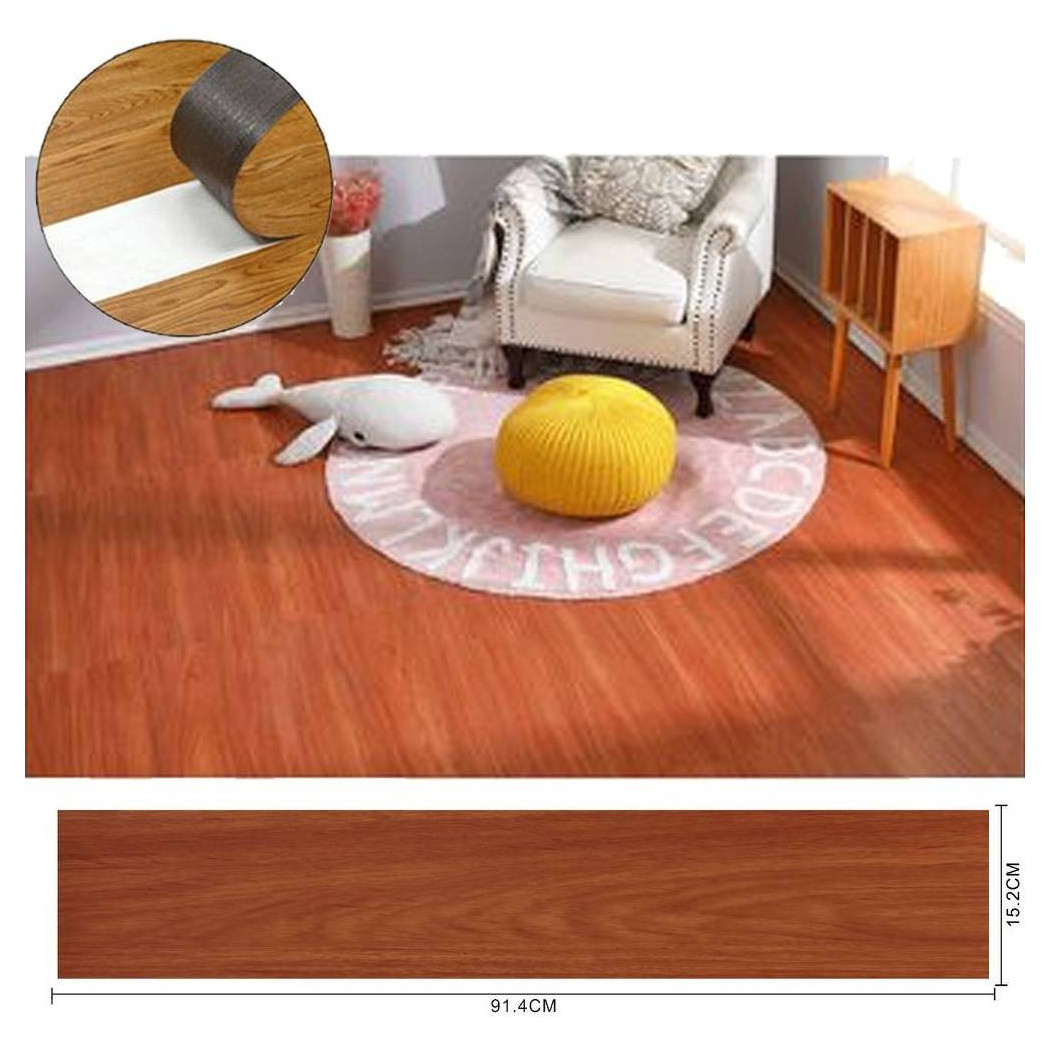 foto del prodotto trade shop pavimento finto parquet effetto legno rivestimento piastrelle adesive 15x90cm 
