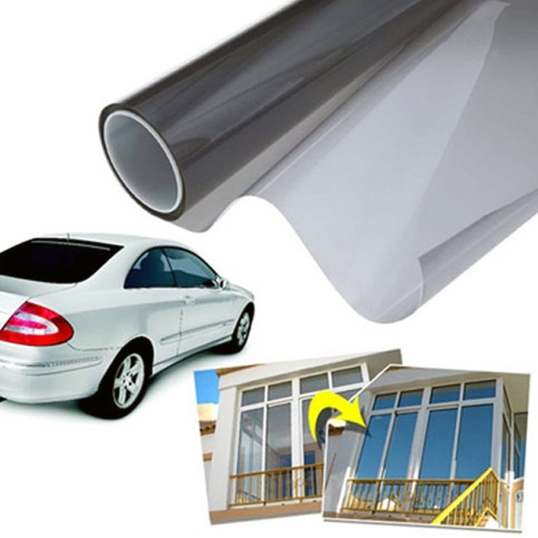foto del prodotto trade shop pellicola solare oscurante nera per lunotto auto 20 x 150 cm protezione 