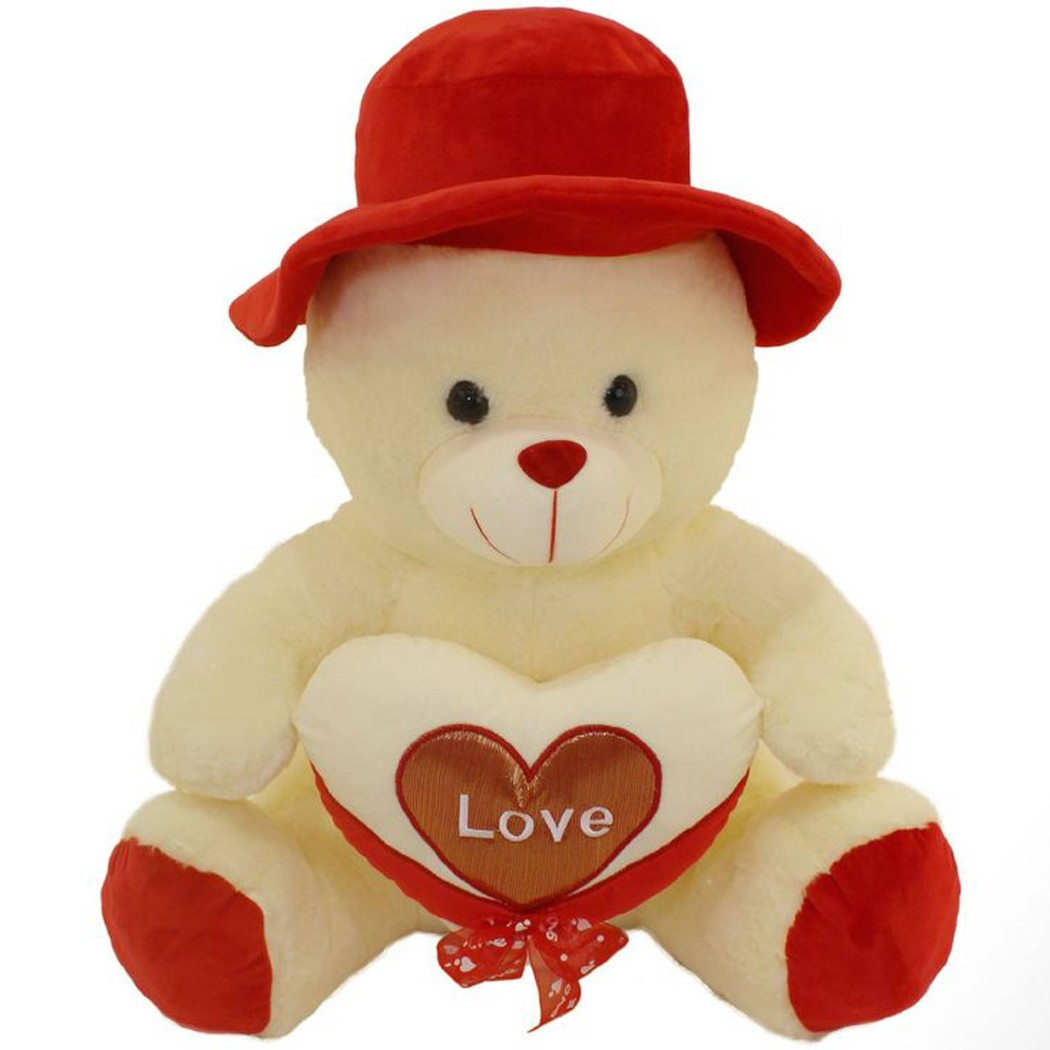 foto del prodotto trade shop peluche orso con cuorel pupazzo bambini orsacchiotto idea regalo san valentino 
