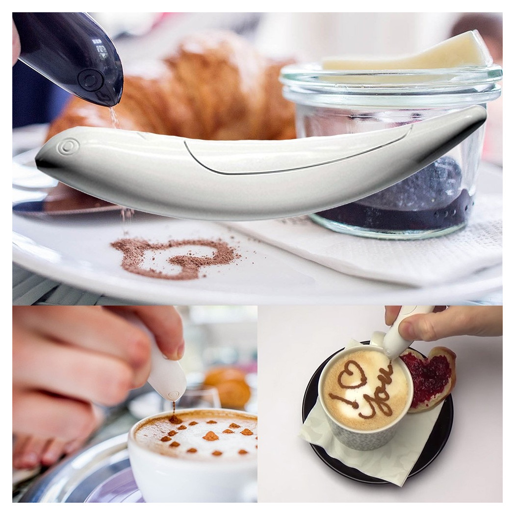 foto del prodotto trade shop penna decorativa caffe elettrica spice pen torta decorazioni cappuccino cacao 