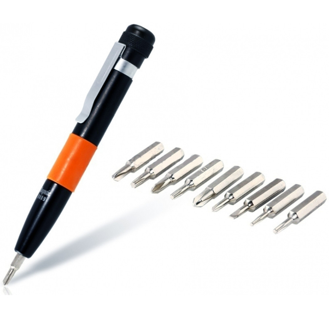 foto del prodotto trade shop penna precisione 10in1 multifunzione 9 punte magnetica tascabile cacciaviti torx 