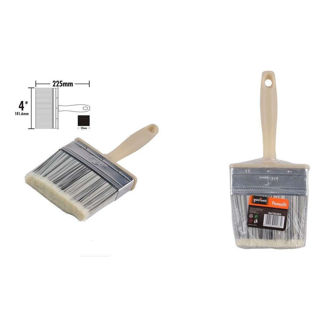 foto del prodotto trade shop pennello pittura 4 da 225 mm pennellessa per soffitto pareti imbianchino 90283 