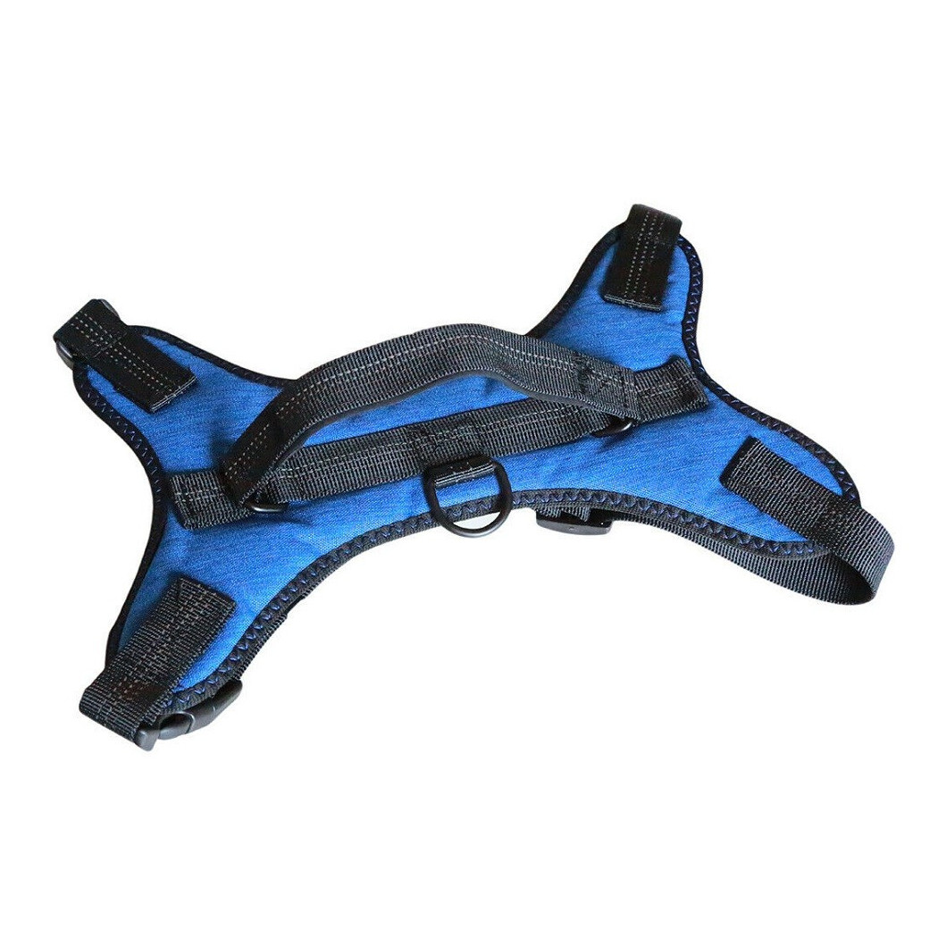 foto del prodotto trade shop pettorina imbracatura per cane cani piccola media grande taglia a maglia aperta blu xs