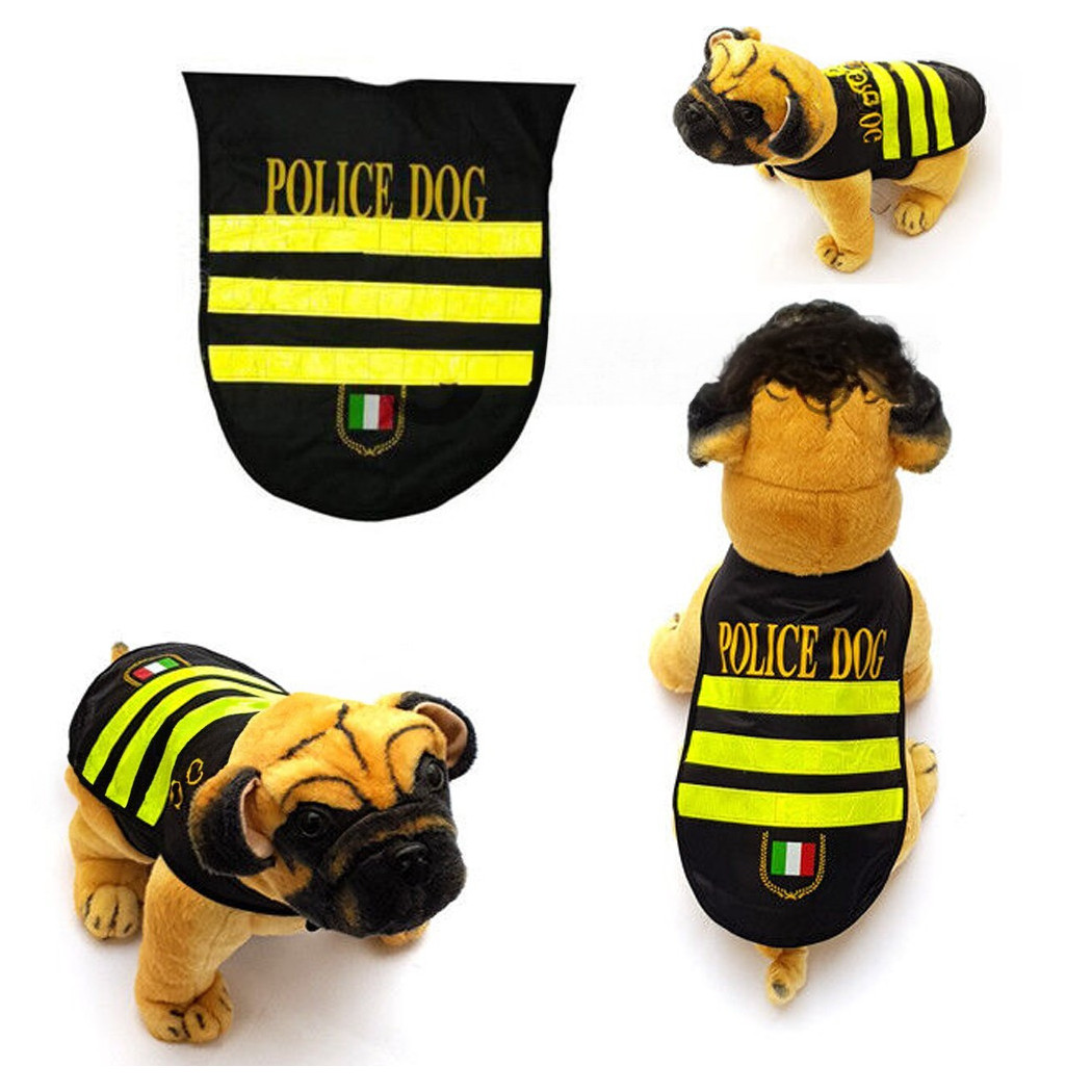 foto del prodotto trade shop pettorina impermeabile vestito catarifrangente cane polizia police dog mantella 