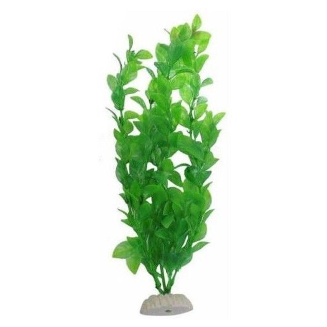foto del prodotto trade shop pianta 27 cm piantina artificiale per acquario piante finte plastica color verde 