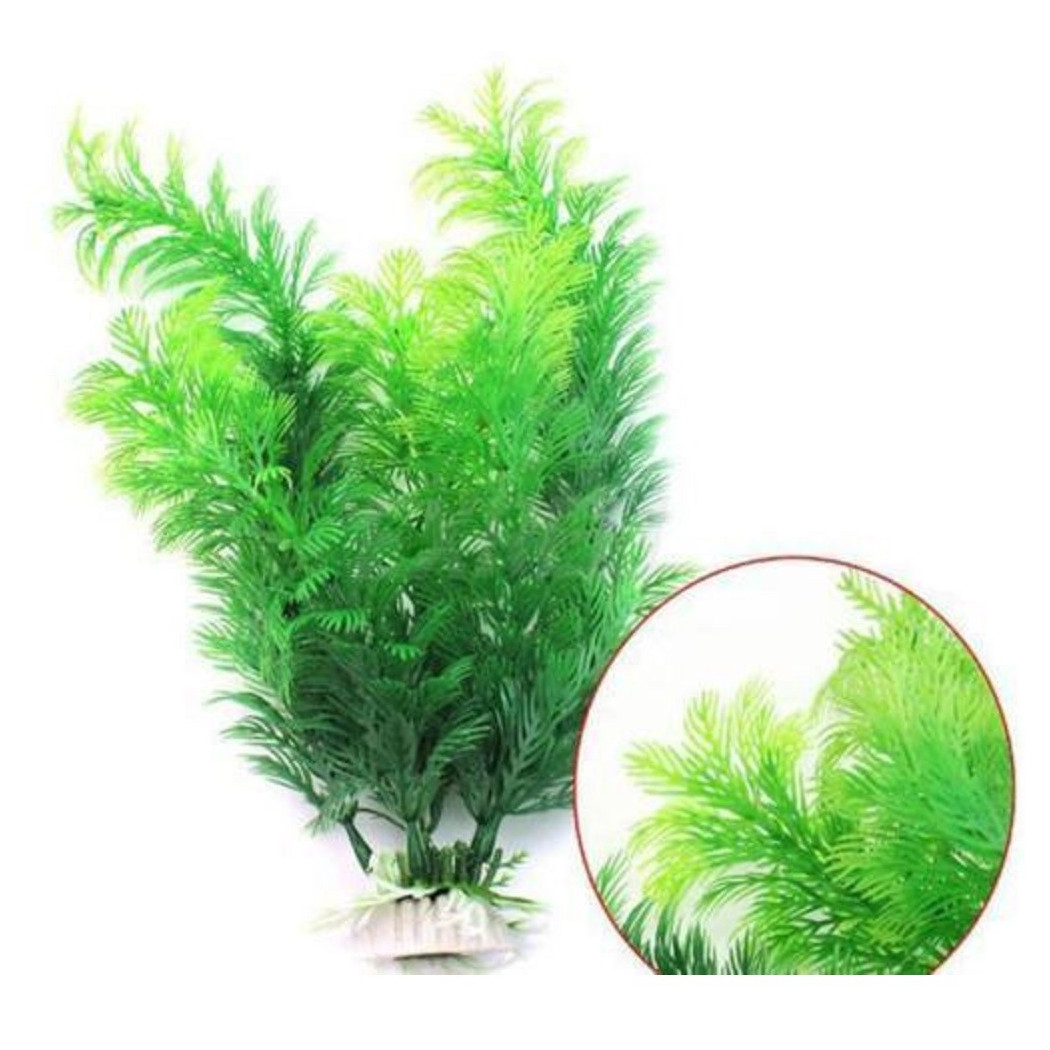foto del prodotto trade shop pianta 30 cm piantina artificiale per acquario piante finte plastica addobbi 