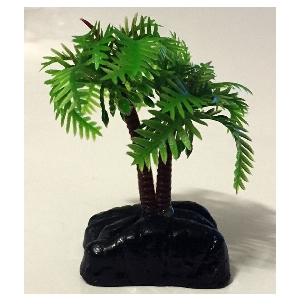 foto del prodotto trade shop pianta 6,2 cm piantina decorazione artificiale per acquario piccola palma verde 
