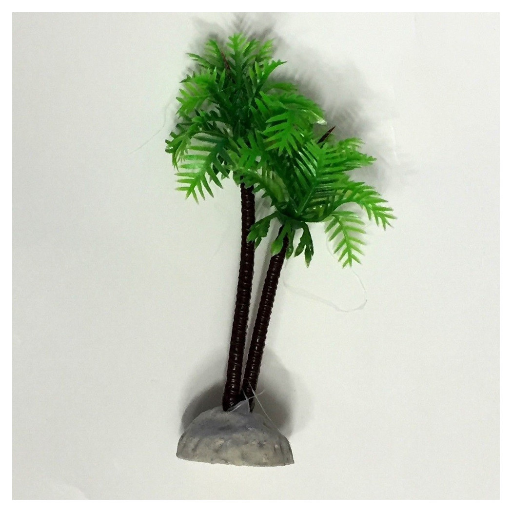 foto del prodotto trade shop pianta 9,5 cm piantina decorazione artificiale per acquario piccola palma verde 