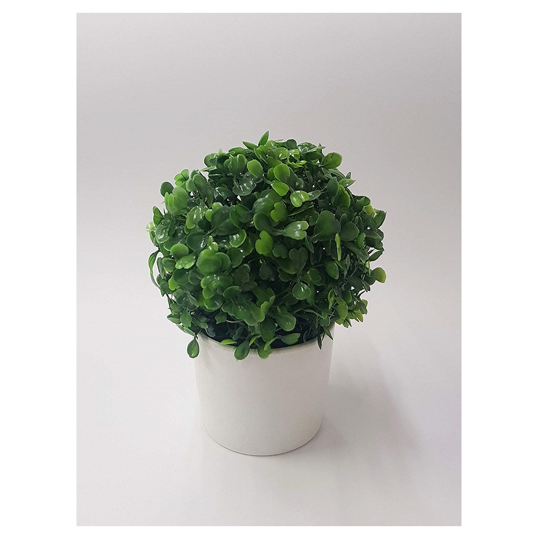 foto del prodotto trade shop pianta cespuglio vaso plastica 18cm artificiali portafiori piantina decorazione casa 