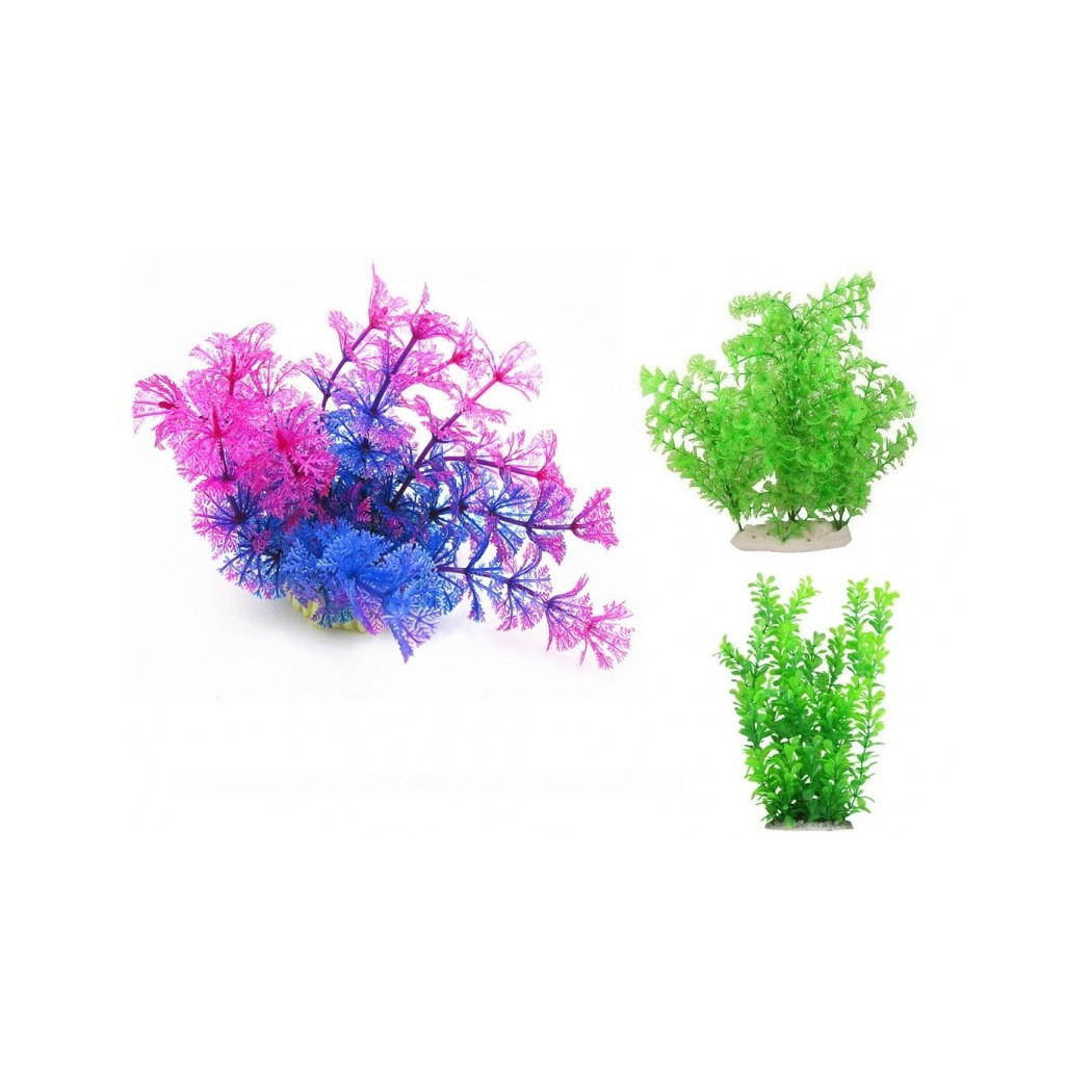 foto del prodotto trade shop piante colorati alte 40 cm artificiali ornamento acquario decorazioni arredo 