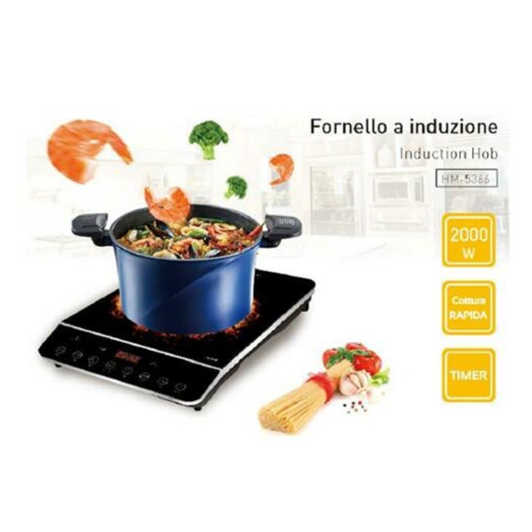 foto del prodotto trade shop piastra ad induzione elettrica 2000w da 60 a 240 c piano cottura elettrico 