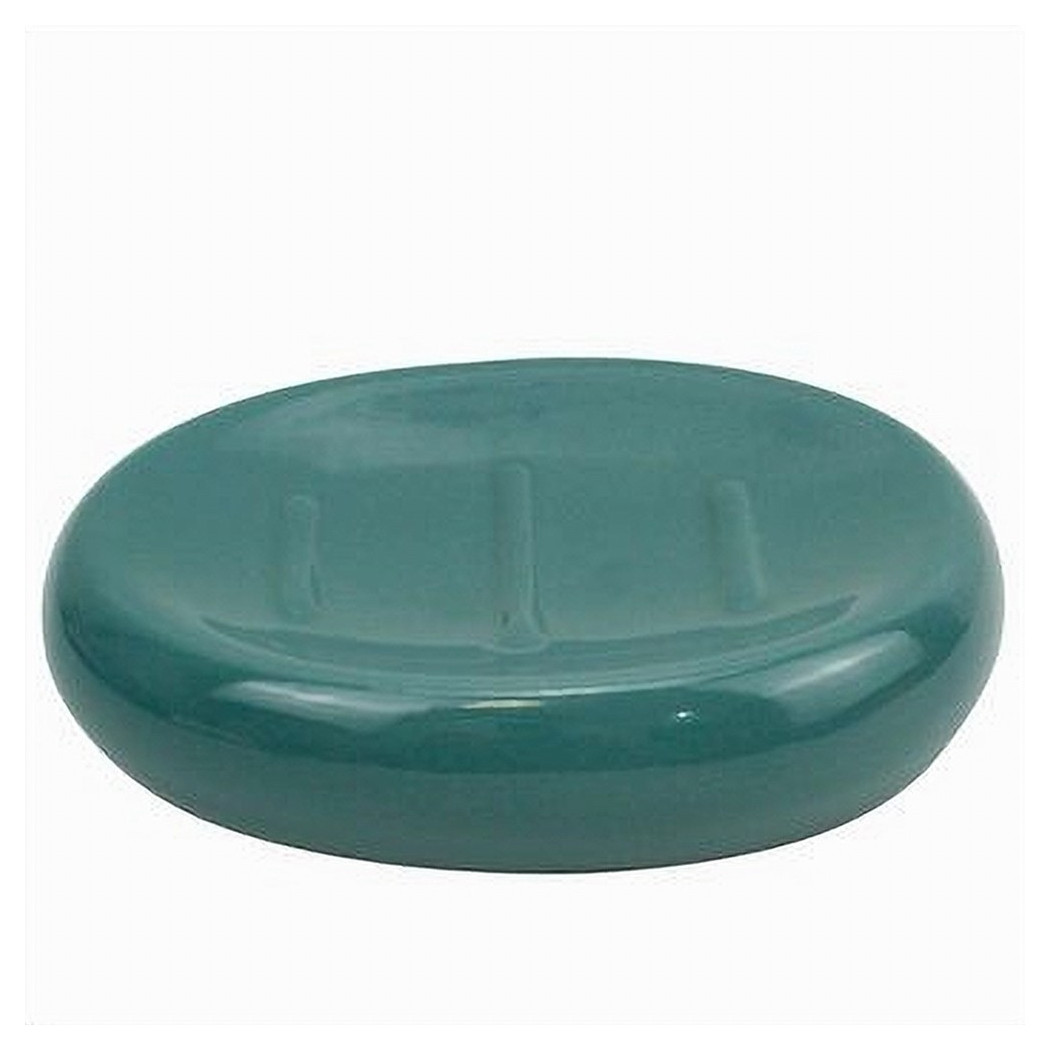 foto del prodotto trade shop piattino per sapone ceramica verde porta saponetta moderno accessori bagno 79266 