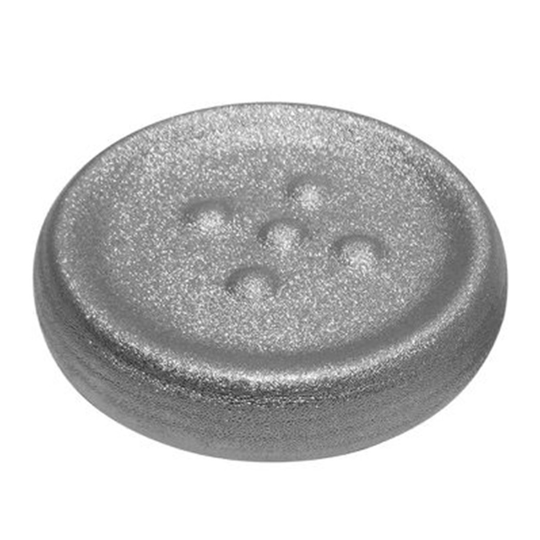 foto del prodotto trade shop piattino porta sapone saponetta argento rigato accessorio arredo per bagno 59940 