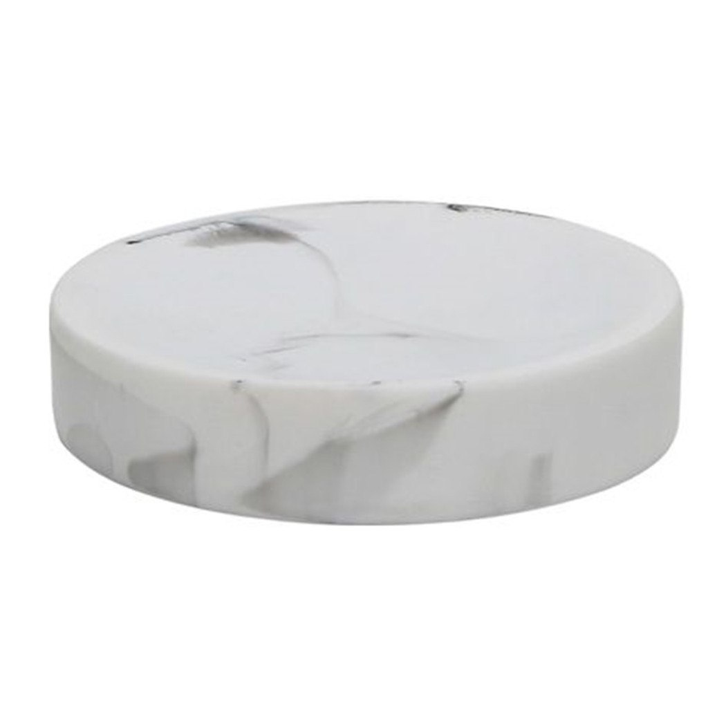 foto del prodotto trade shop piattino porta sapone saponetta bagno accessorio arredo effetto marmo bianco 87831 