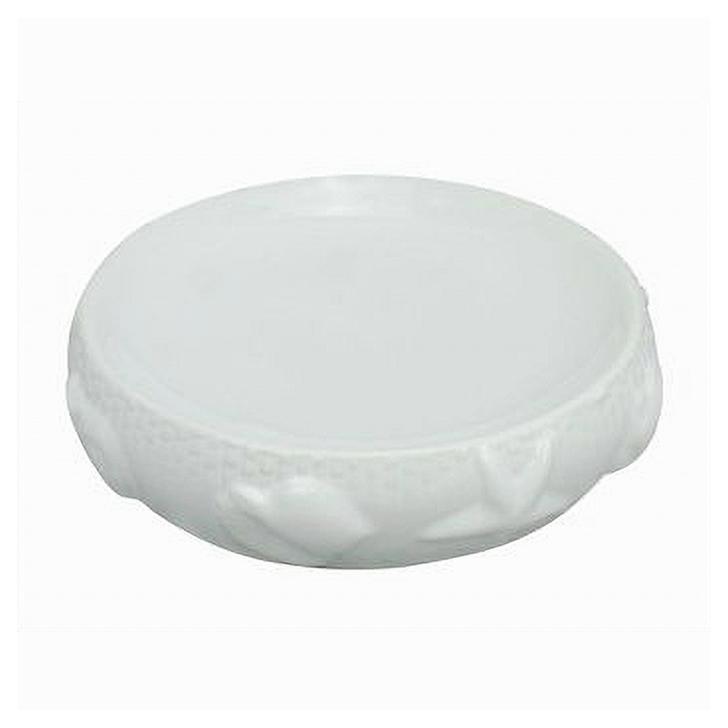 foto del prodotto trade shop piatto piattino porta sapone arredo per bagno bianca decorata stile marino 79283 