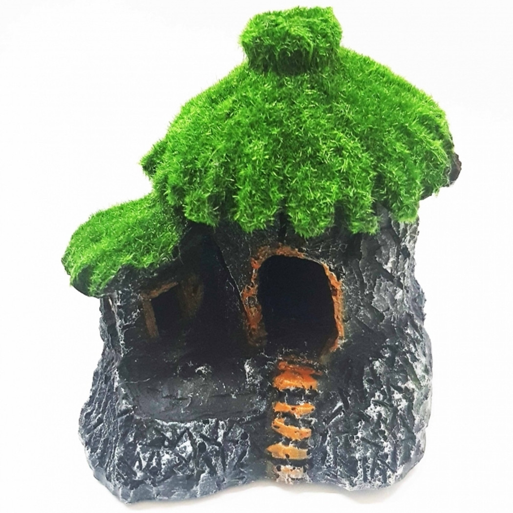 foto del prodotto trade shop piccola casa capanna 10.5x7.5x10.5cm pagoda ornamento per acquario decorazioni 