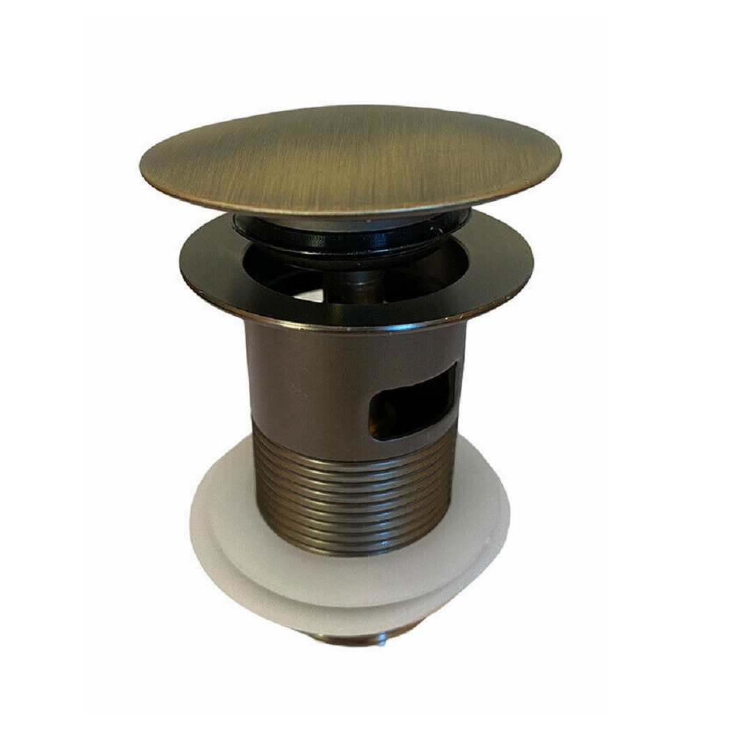 foto del prodotto trade shop piletta di scarico universale 1 4 quot lavandino pop up tappo pressione bronzo 59604 