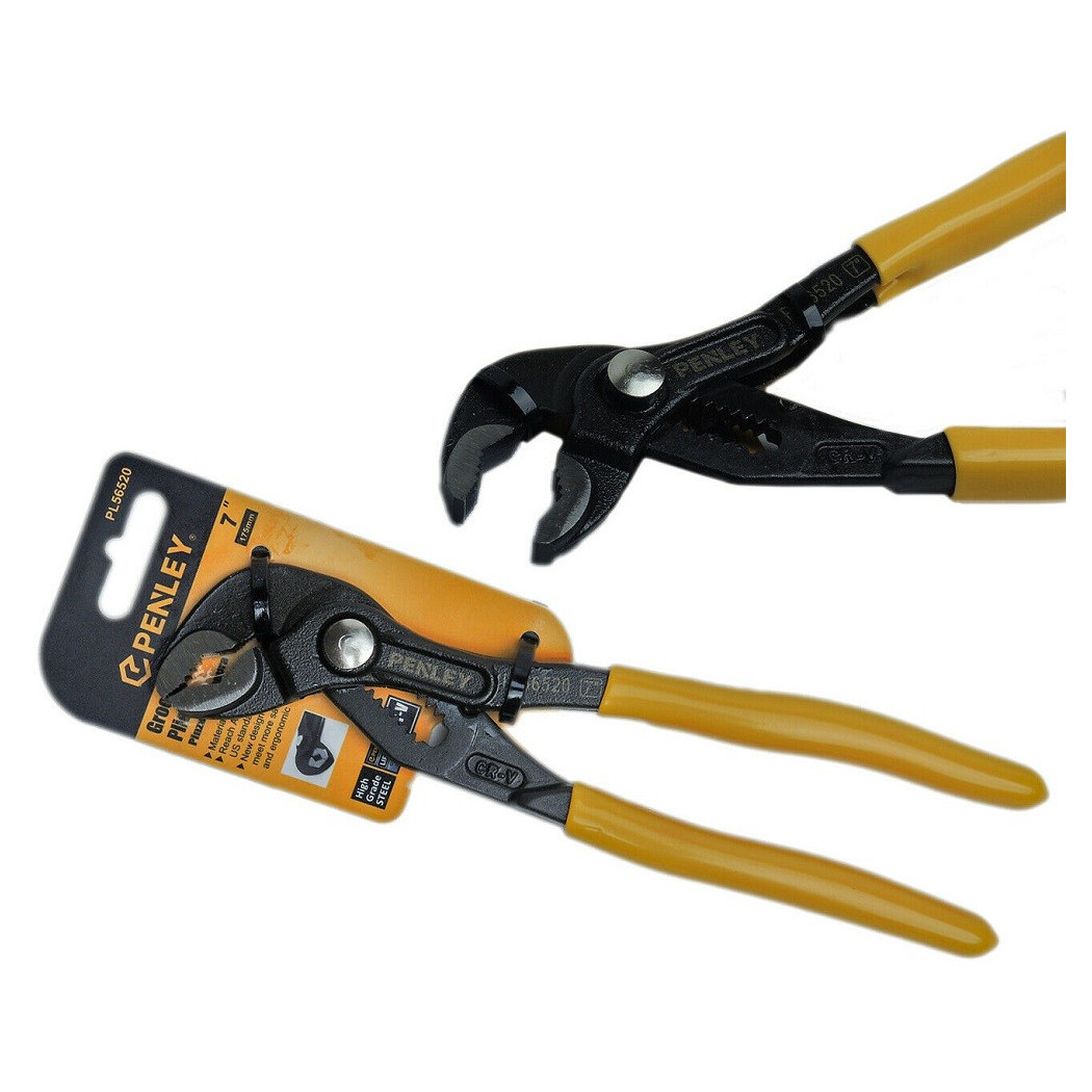 foto del prodotto trade shop pinza a pappagallo 7 quot 175mm regolabile cromo vanadio manico antiscivolo poligrip 