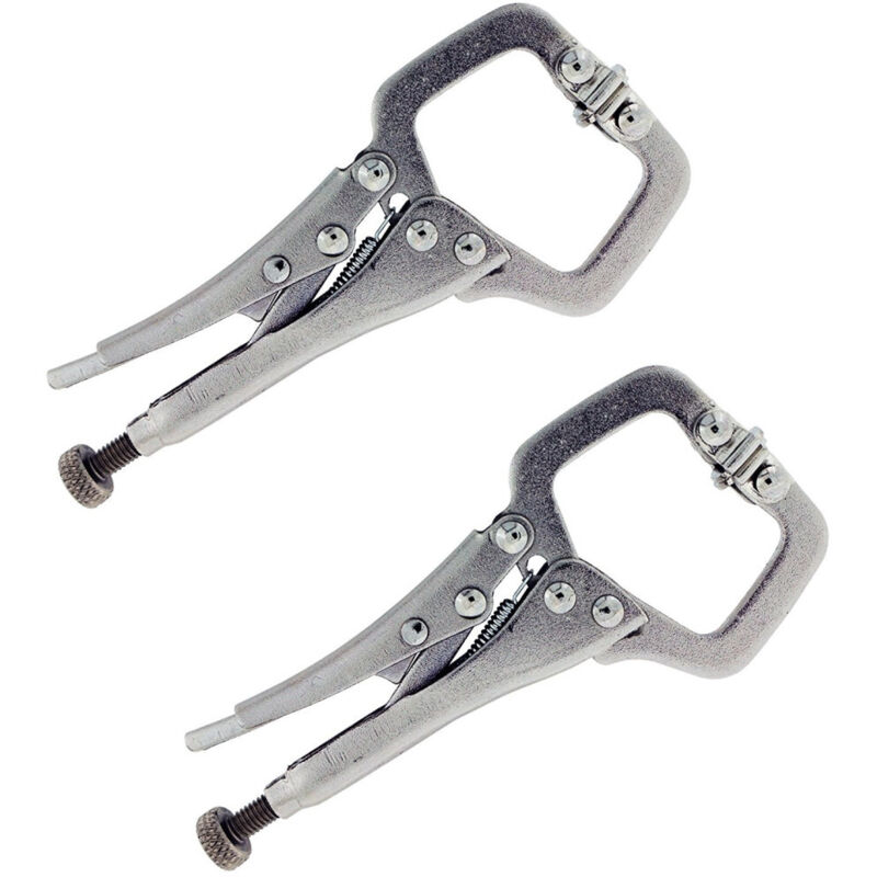 foto del prodotto trade shop pinza autobloccante a scatto morsetto ganascia a c regolabile a vite 240mm 11 quot 