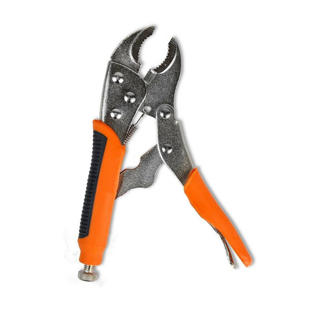 foto del prodotto trade shop pinza autobloccante grip apertura max 50mm leva sgancio ganasce dentellate 91120 