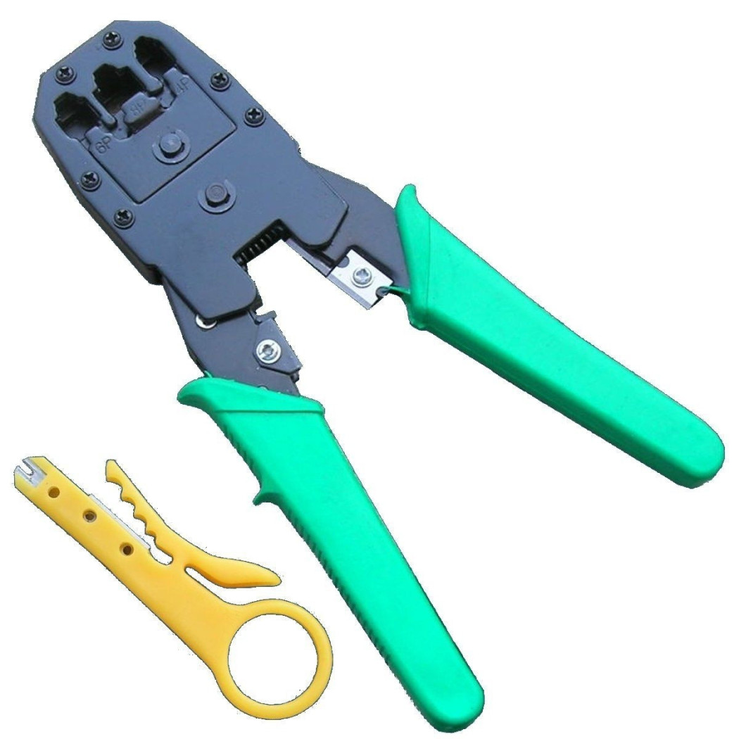 foto del prodotto trade shop pinza crimpatrice wj 315 per cavo lan ethernet connettori rj45 rj11 