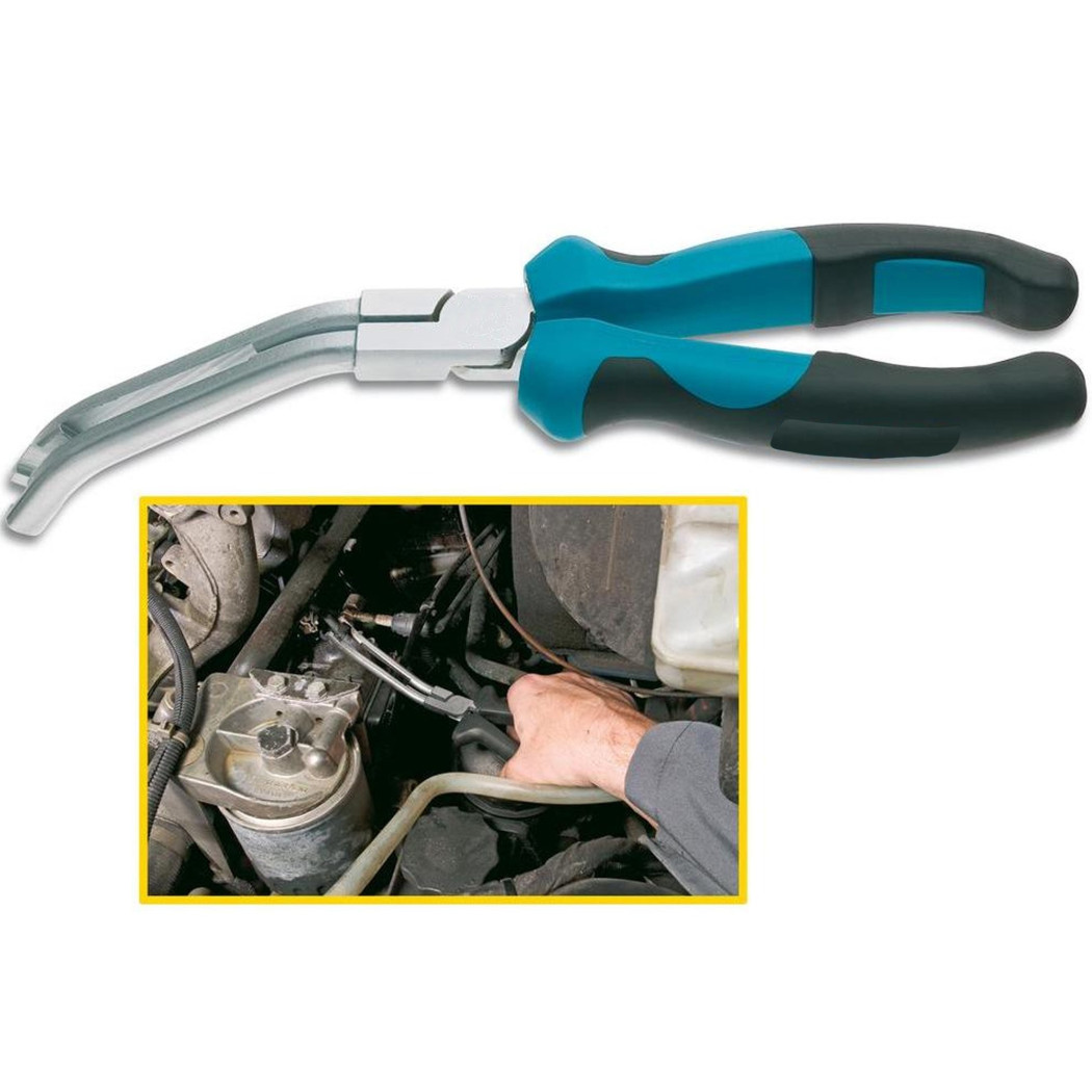 foto del prodotto trade shop pinza lunga per candele di accensione curva per officina meccanico auto 