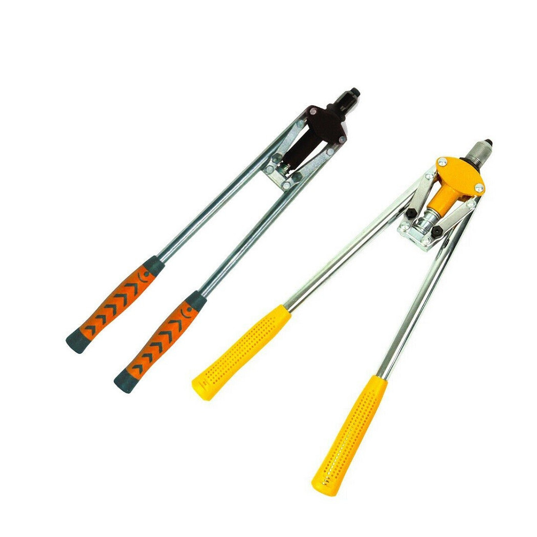 foto del prodotto trade shop pinza rivettatrice doppio manico con aste lunghe 17 quot rivetti da 3.2 4.0 4.8 