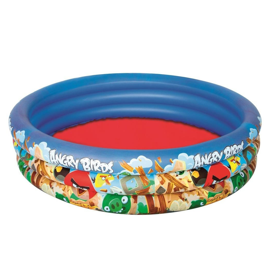 foto del prodotto trade shop piscina 3 anelli angry birds 152 x 30 cm mare piscina gonfiabile 282 litri 