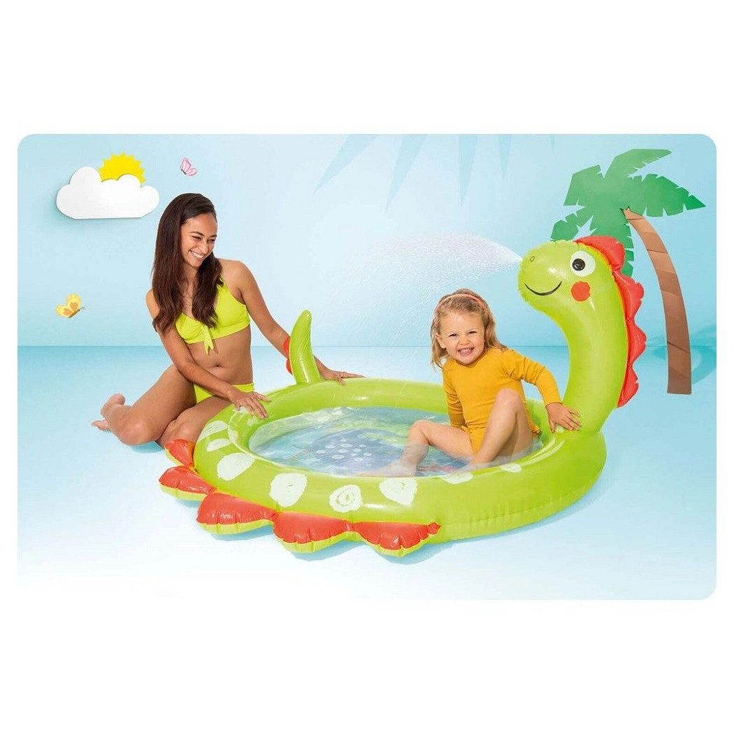foto del prodotto trade shop piscina baby gonfiabile per bambini dinosauro 119 x 109 x 66cm 68lt estate 58437 