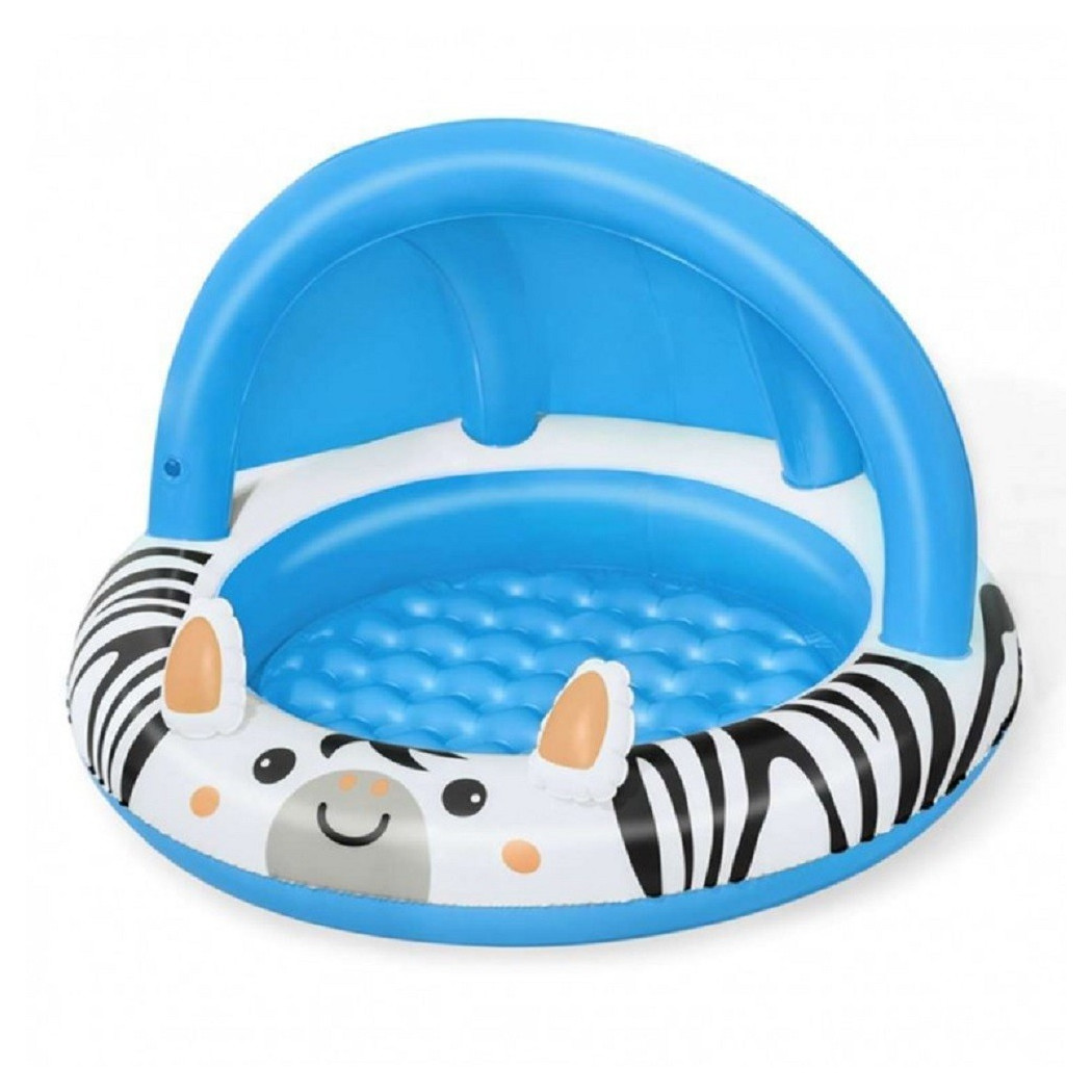 foto del prodotto trade shop piscina con fondo gonfiabile safari con protezione raggi uv 97x66cm bambini 52559 