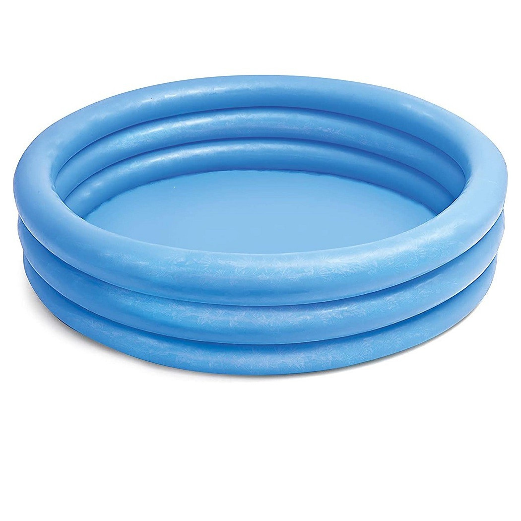 foto del prodotto trade shop piscina crystal blu a 3 anelli gonfiabili 147 x 33 cm 330lt bambini estate 58426 