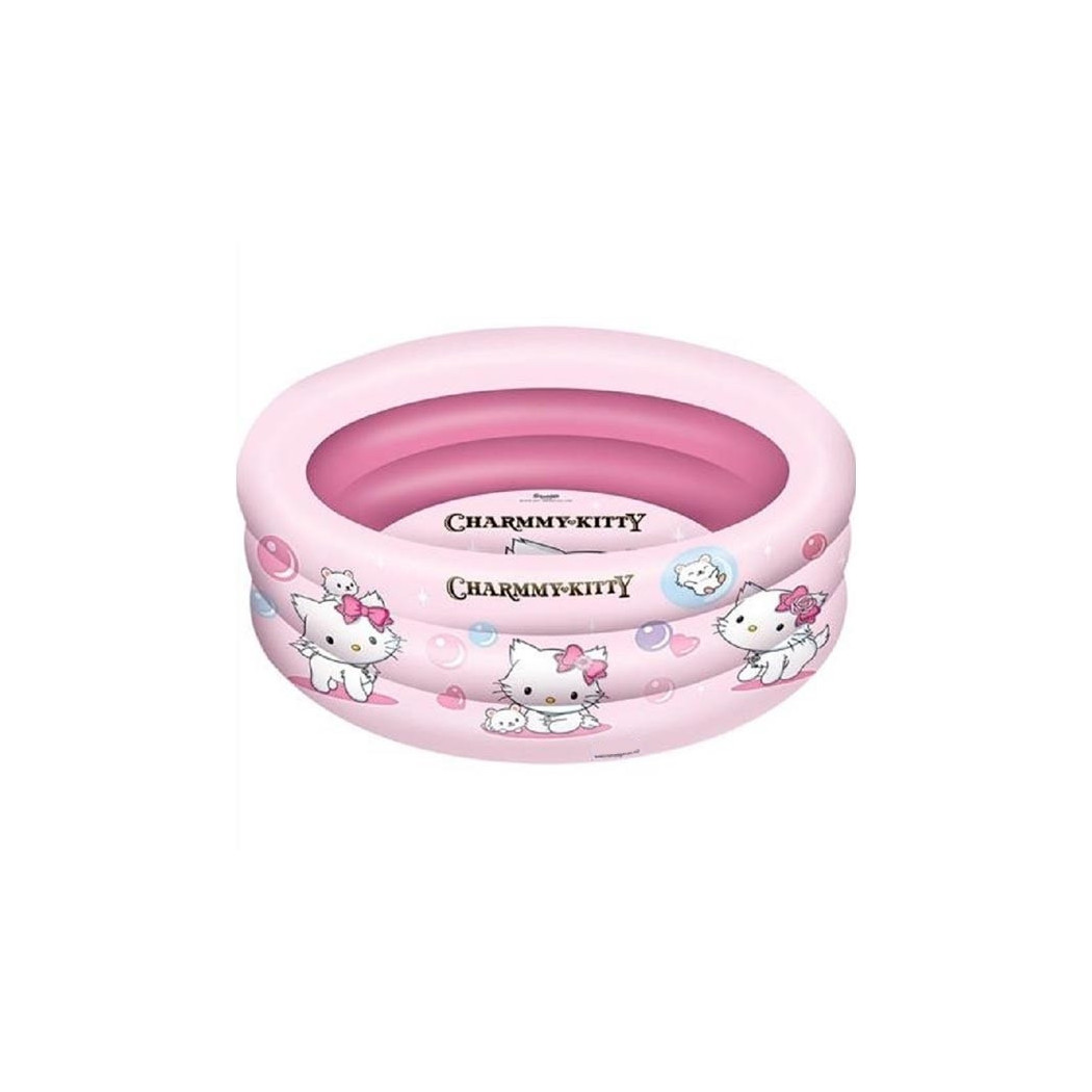 foto del prodotto trade shop piscina gonfiabile charmmy kitty 3 anelli diametro 100 cm forma rotonda 