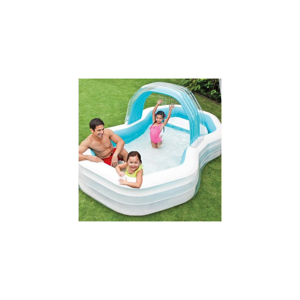 foto del prodotto trade shop piscina gonfiabile family cabana 310 x 188 x 130 cm spruzza acqua fuori terra 