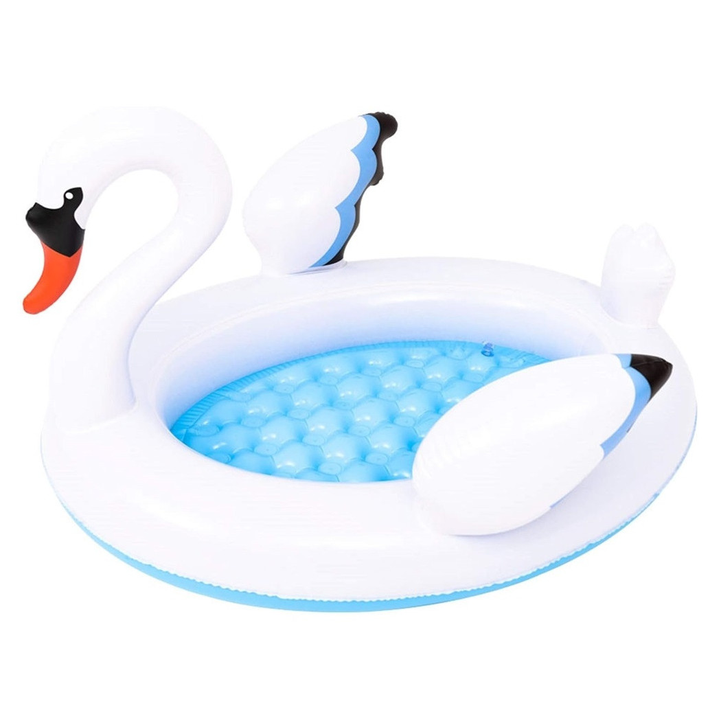 foto del prodotto trade shop piscina gonfiabile per bambini forma cigno 108x95x65cm giardino divertimento 016147 