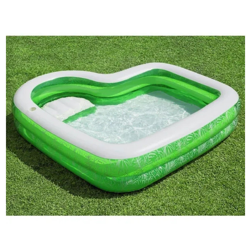 foto del prodotto trade shop piscina gonfiabile per famiglie con sedile tropical paradise 231x231x51 cm 54336 