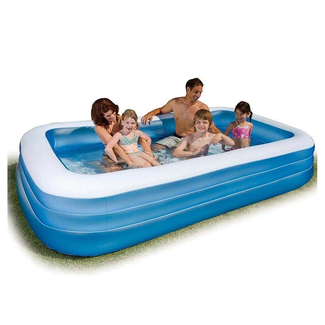 foto del prodotto trade shop piscina gonfiabile rettangolare 305 x 183 x 56 cm giardino piscina family 