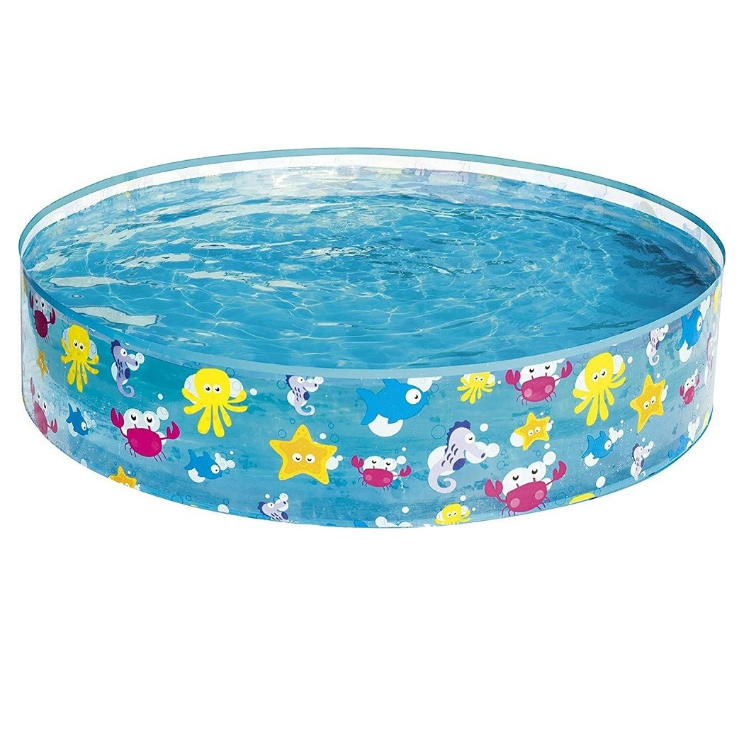 foto del prodotto trade shop piscina rigida autoportante 122x25cm fuori terra fantasia mare per bambini 55028 