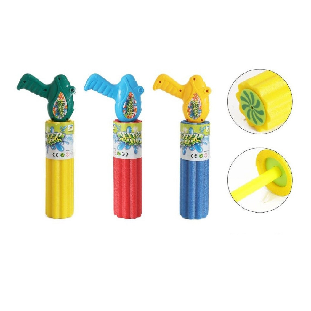 foto del prodotto trade shop pistola ad acqua 35x7cm tubo schiuma manico pvc estate giocattoli bambini 605477 