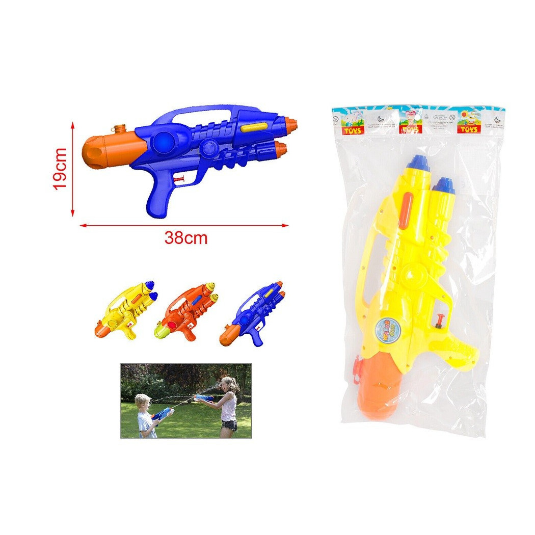foto del prodotto trade shop pistola ad acqua con serbatoio 38 x 19 cm gioco bambini colori assortiti 2904370 