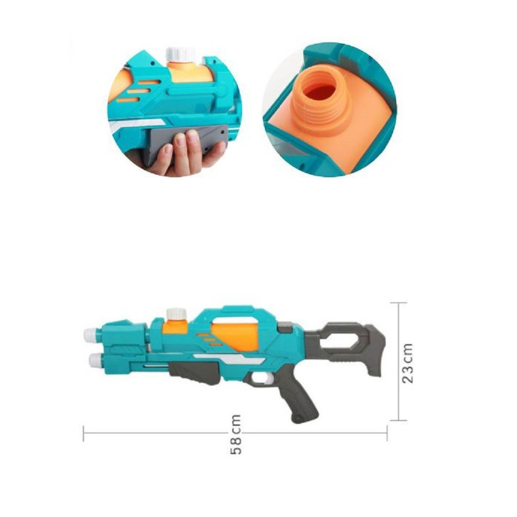 foto del prodotto trade shop pistola ad acqua con serbatoio 58x23cm gioco bambini estate col assortiti 605455 