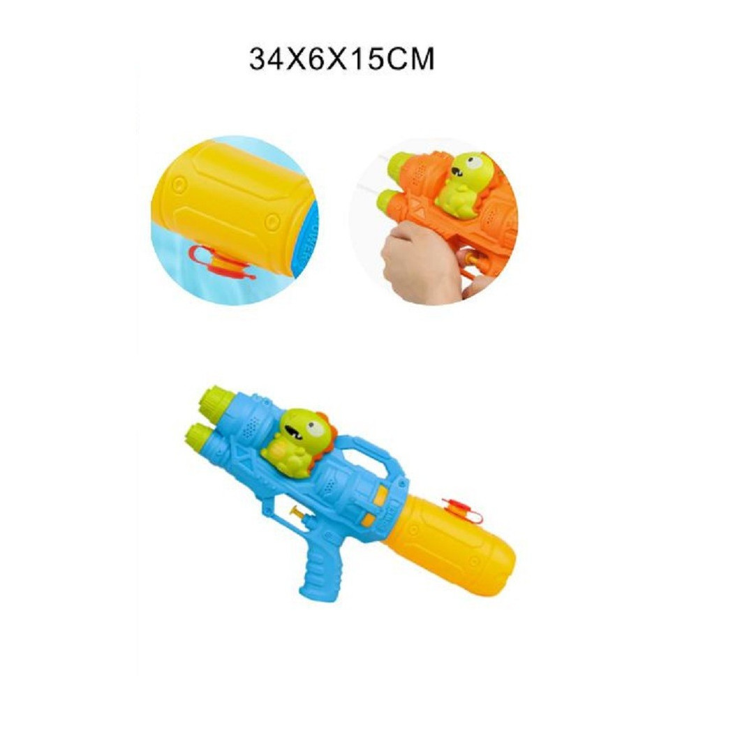 foto del prodotto trade shop pistola ad acqua con serbatoio dinosauro 34x6x15cm gioco bambini mare ass 605447 