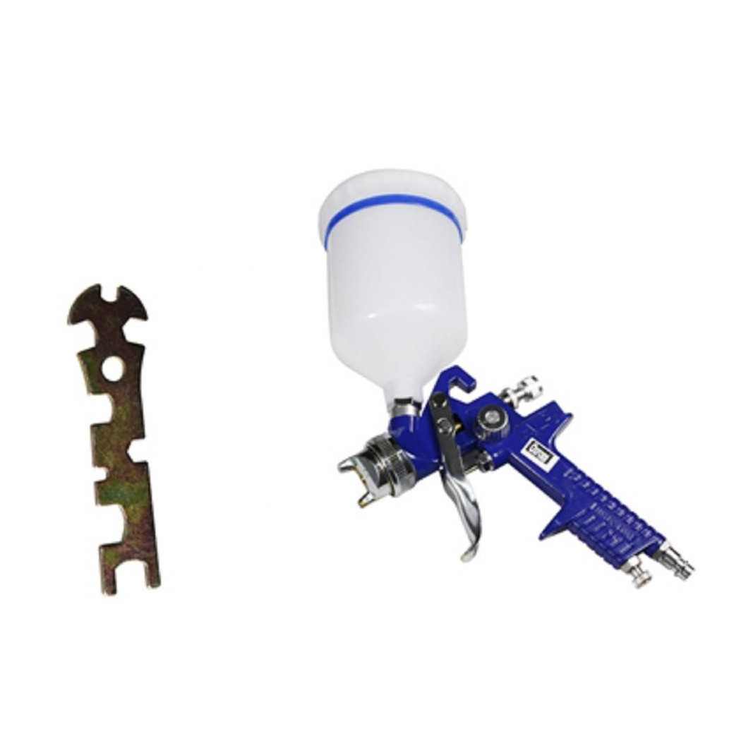 foto del prodotto trade shop pistola aerografo a spruzzo hvlp 600ml ugello 1.4mm verniciatura aria compressa 