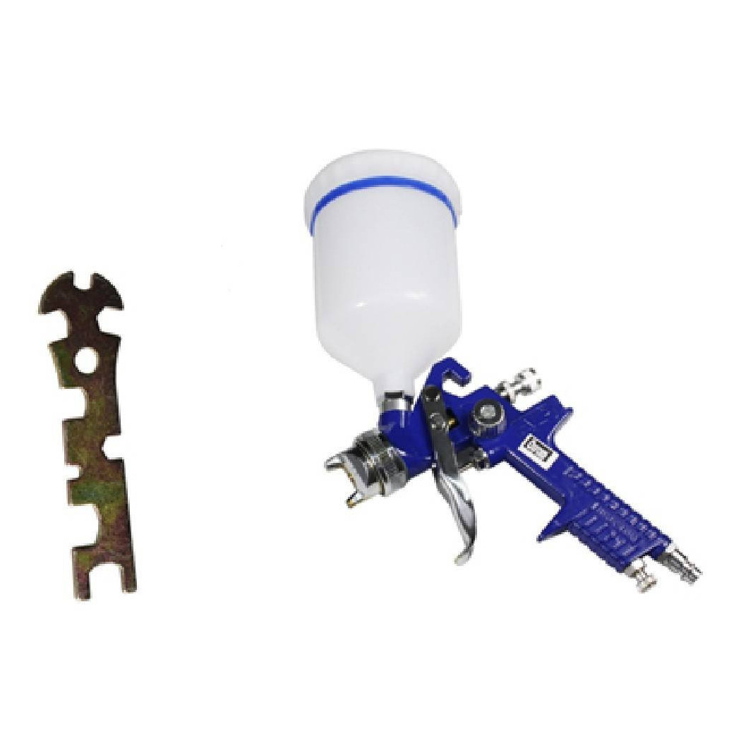 foto del prodotto trade shop pistola aerografo a spruzzo hvlp 600ml ugello 1.7mm ad aria compressa aeropenna 