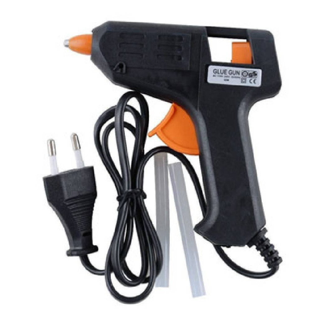 foto del prodotto trade shop pistola colla a caldo 60 watt incollatrice termocollante con 2 stick 92283 