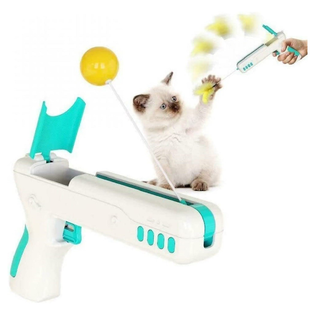 foto del prodotto trade shop pistola giocattolo gioco interattivo per gatto cani animali multi trust q t194 