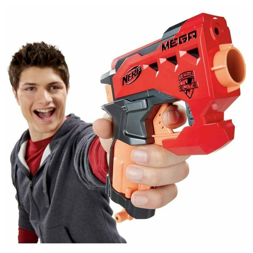 foto del prodotto trade shop pistola n strike mega big shock blaster giocattolo per bambini 2 munizioni 